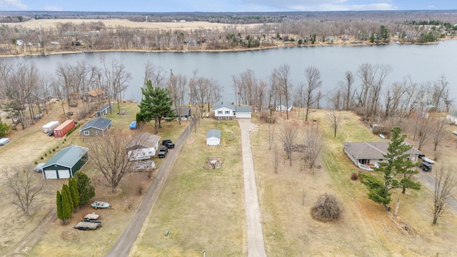 bird's eye view of a nearby body of water