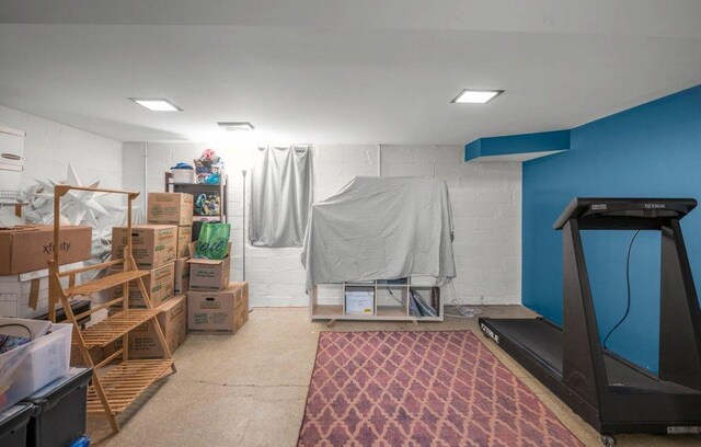 2136 Temple Ct, Saint Paul, MN 55104 - interior space with concrete block wall