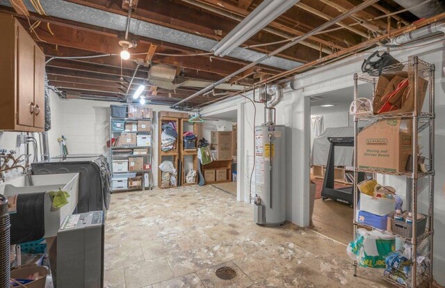2136 Temple Ct, Saint Paul, MN 55104 - unfinished basement featuring gas water heater