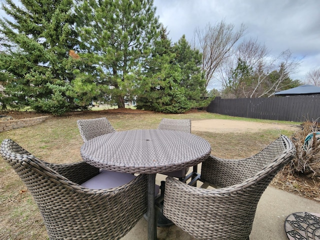 728 Elm St, Belle Plaine, MN 56011 - view of patio / terrace with outdoor dining space and fence