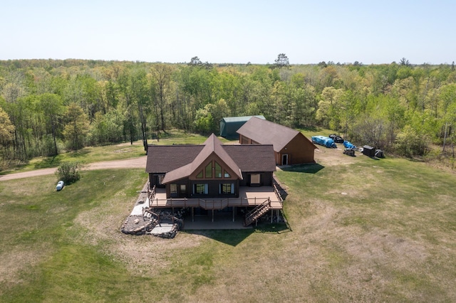 24341 Bluebird Ave, Trommald, MN 56441 - view from above of property with a heavily wooded area