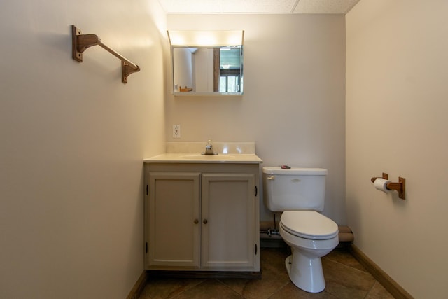 24341 Bluebird Ave, Trommald, MN 56441 - bathroom with vanity and tile patterned floors