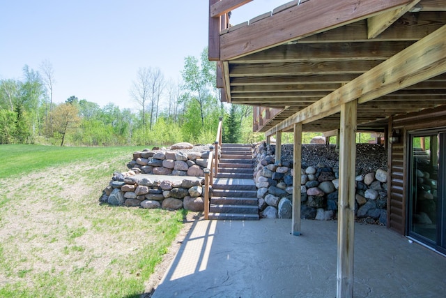 24341 Bluebird Ave, Trommald, MN 56441 - view of patio / terrace with stairs