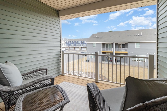balcony featuring a residential view