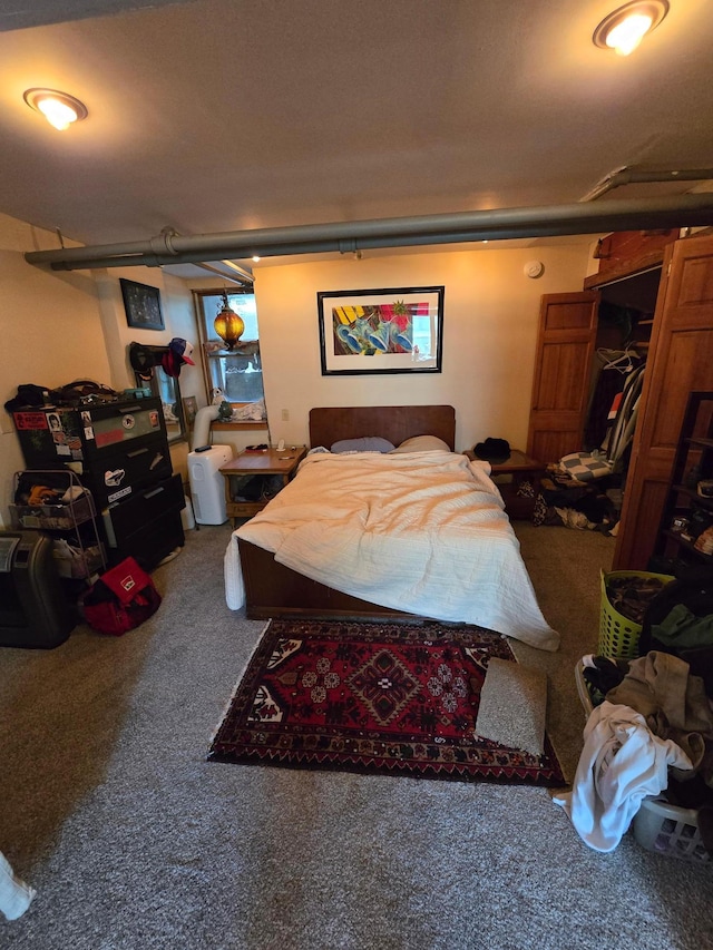 bedroom with carpet