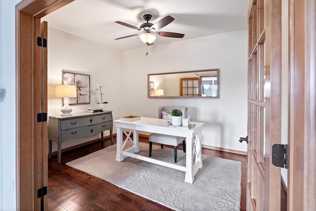 7100 Metro Blvd Unit 206, Edina, MN 55439 - office space with ceiling fan and dark wood-style flooring