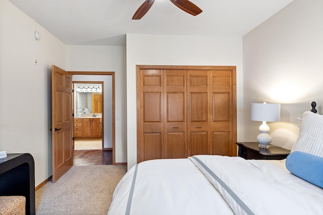 7100 Metro Blvd Unit 206, Edina, MN 55439 - bedroom with a ceiling fan, baseboards, carpet, and a closet
