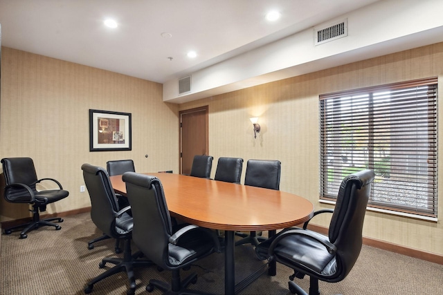 7100 Metro Blvd Unit 206, Edina, MN 55439 - office area with carpet, wallpapered walls, and visible vents