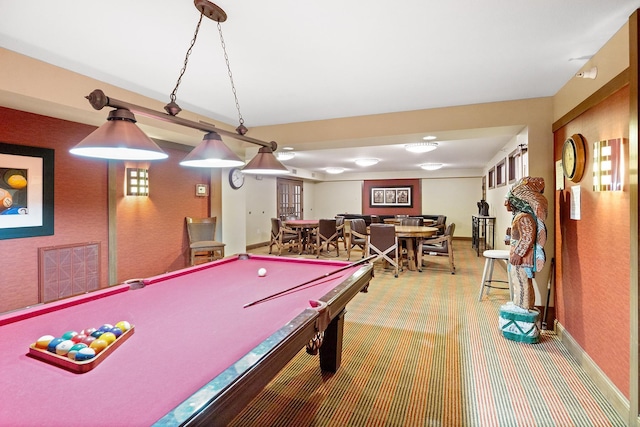 7100 Metro Blvd Unit 206, Edina, MN 55439 - game room featuring carpet floors, baseboards, and billiards