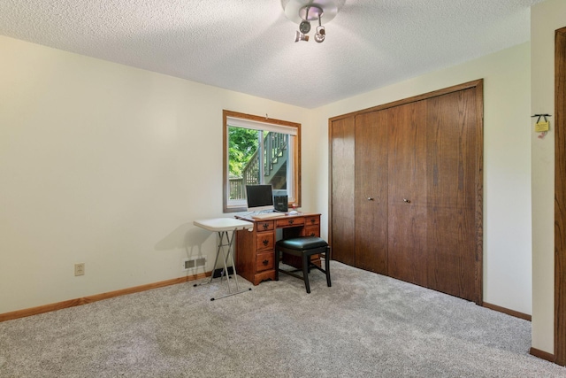 1794 Karis Way, Eagan, MN 55122 - office with light carpet, a ceiling fan, and a textured ceiling