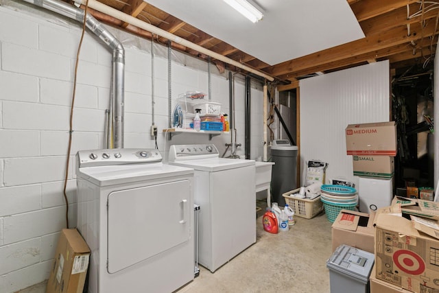 1794 Karis Way, Eagan, MN 55122 - laundry room with separate washer and dryer and concrete block wall