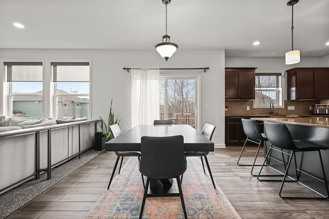 5836 Radford Ave NE, Otsego, MN 55374 - dining room featuring recessed lighting and light wood-style floors