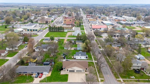 aerial overview of property's location with nearby suburban area