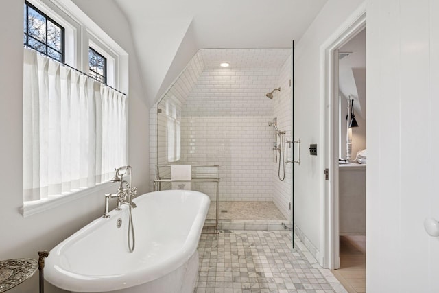 4232 Fremont Ave S, Minneapolis, MN 55409 - full bathroom with a stall shower and a freestanding tub