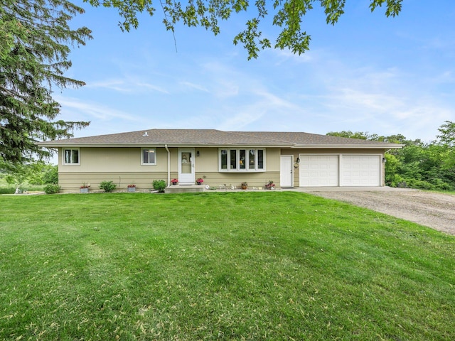 26635 Variolite St NW, Stanford Twp, MN 55070 - ranch-style home with a garage, driveway, and a front lawn
