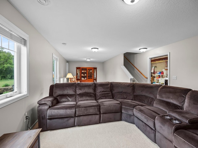 26635 Variolite St NW, Stanford Twp, MN 55070 - carpeted living room featuring stairway