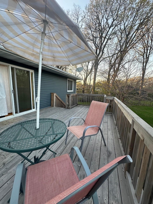 view of wooden terrace