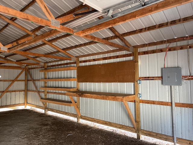 40884 Nature Ave, Fleming Twp, MN 56431 - garage with metal wall and electric panel