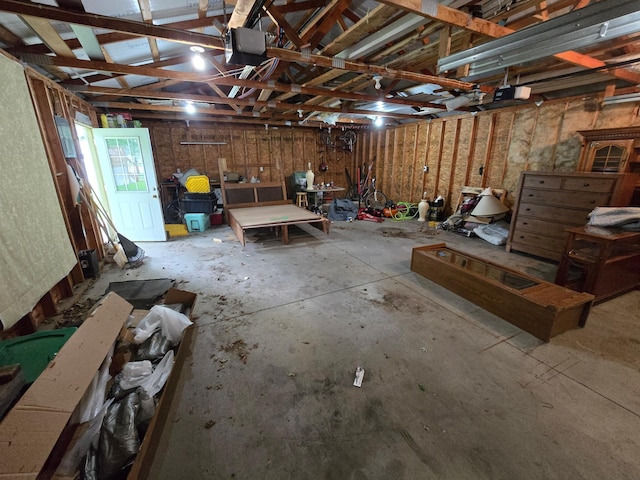 421 7th Ave SE, Pipestone, MN 56164 - garage with a garage door opener and a workshop area
