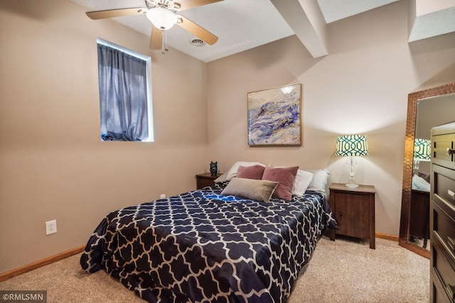 4022 Yosemite Ave S, Saint Louis Park, MN 55416 - bedroom with ceiling fan, baseboards, carpet flooring, and visible vents