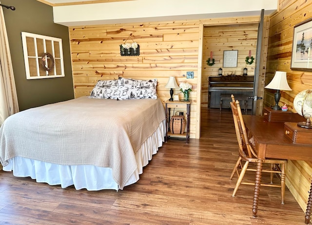 38985 337th Ln, Aitkin, MN 56431 - bedroom featuring wood walls and wood finished floors