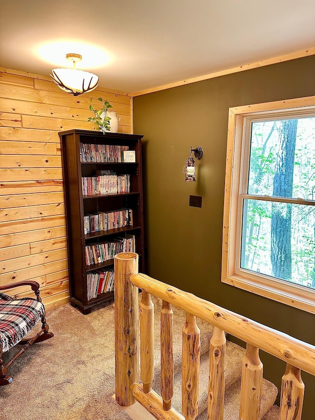 38985 337th Ln, Aitkin, MN 56431 - carpeted bedroom featuring wooden walls