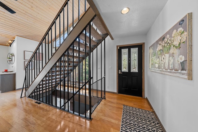 3626 Bay Dr, Danbury, WI 54830 - entrance foyer with wood finished floors and baseboards