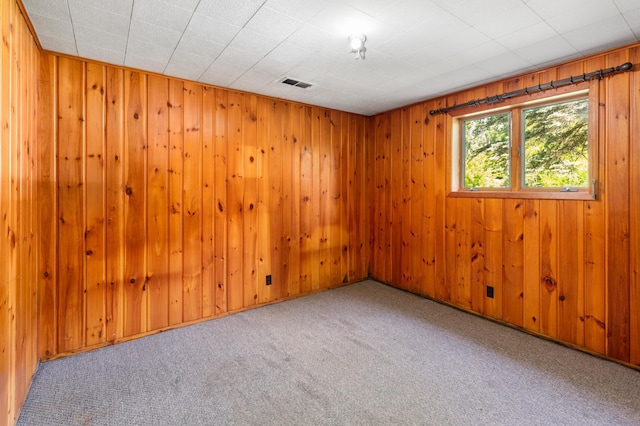 409 Dale Dr SE, Remer, MN 56672 - carpeted empty room with wood walls