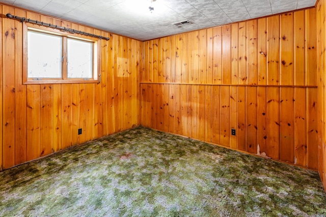 409 Dale Dr SE, Remer, MN 56672 - carpeted spare room featuring wooden walls