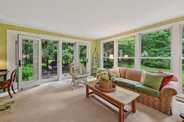 19135 Highland Ave, Deephaven, MN 55391 - carpeted living area featuring wood walls