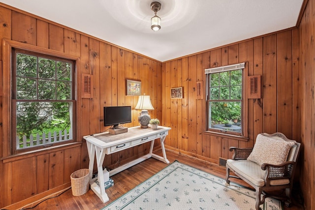 19135 Highland Ave, Deephaven, MN 55391 - office featuring wood finished floors and wooden walls