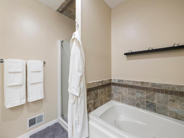 11004 Oregon Curv, Bloomington, MN 55438 - bathroom featuring a tub with jets and a stall shower
