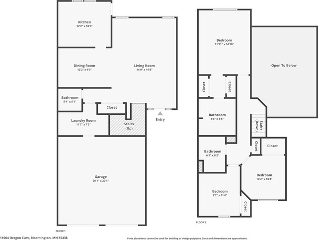 11004 Oregon Curv, Bloomington, MN 55438 - view of property floor plan