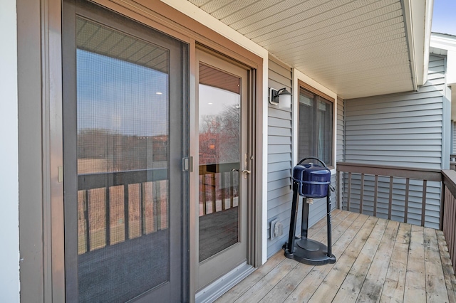 deck with grilling area