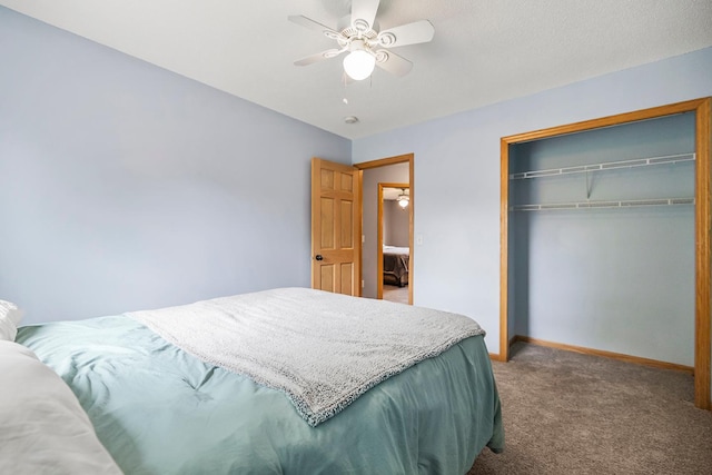 367 Garden Dr, Delano, MN 55328 - carpeted bedroom featuring a closet and a ceiling fan