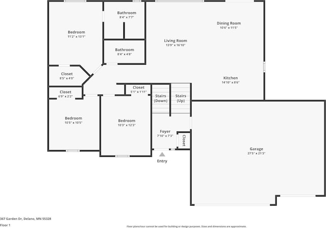 367 Garden Dr, Delano, MN 55328 - view of room layout