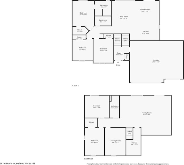 367 Garden Dr, Delano, MN 55328 - view of property floor plan