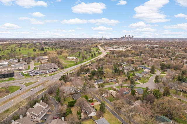 drone / aerial view featuring a residential view