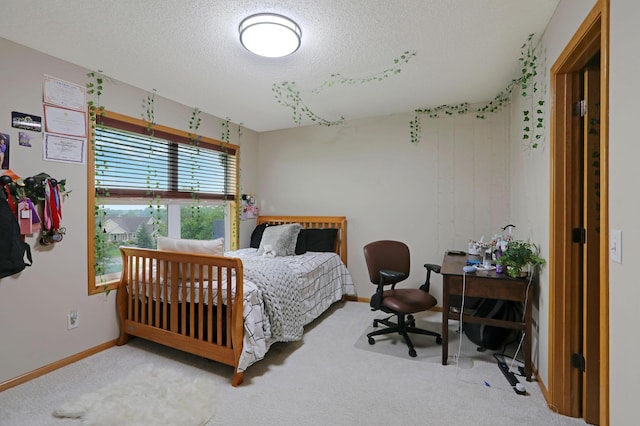 27130 Hickory Ridge Dr, Elko New Market, MN 55020 - bedroom with a textured ceiling, baseboards, and carpet floors