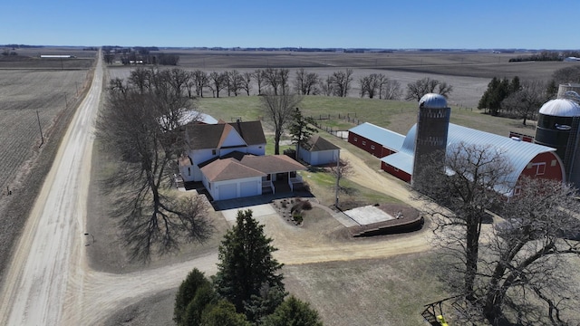 bird's eye view featuring a rural view