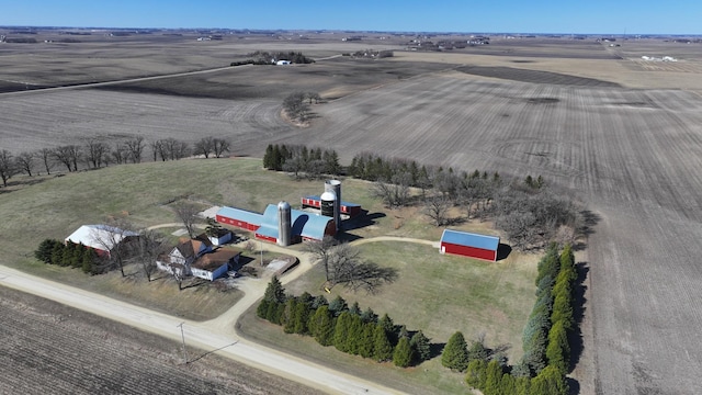 aerial view featuring a rural view