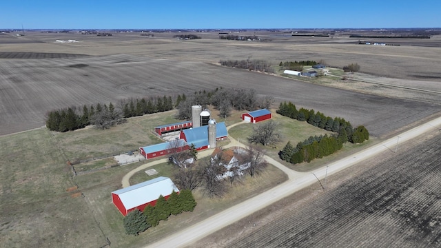 bird's eye view featuring a rural view