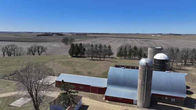 exterior space with a rural view