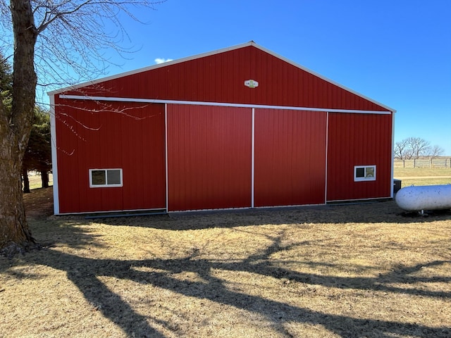 view of pole building