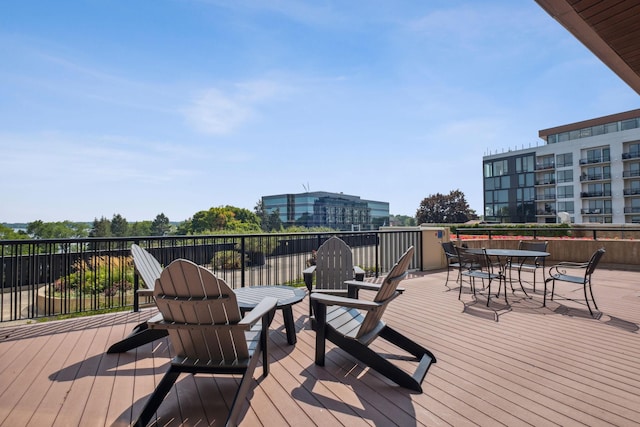 2950 Dean Pkwy Unit 2005, Minneapolis, MN 55416 - wooden deck with outdoor dining area
