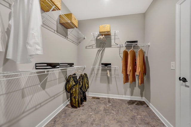 view of walk in closet
