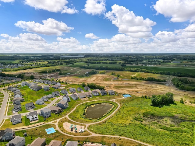 aerial view with a residential view