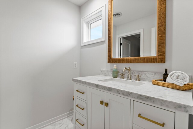 2625 Woodbridge Rd, Minnetonka Beach, MN 55391 - bathroom with marble finish flooring and vanity