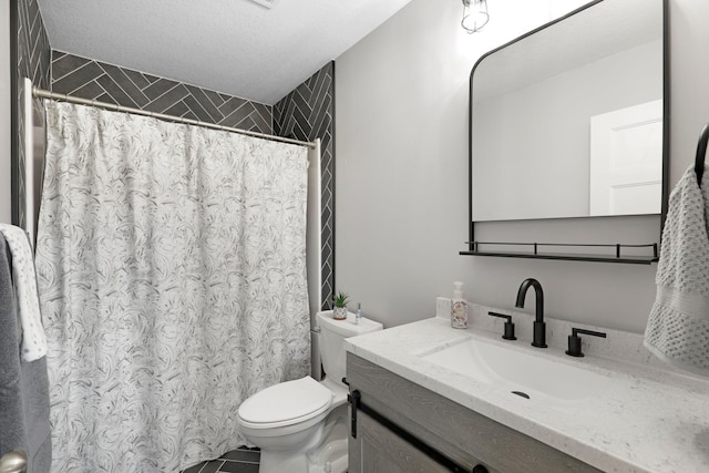 24235 143rd St NW, Zimmerman, MN 55398 - bathroom featuring toilet, vanity, and a shower with shower curtain