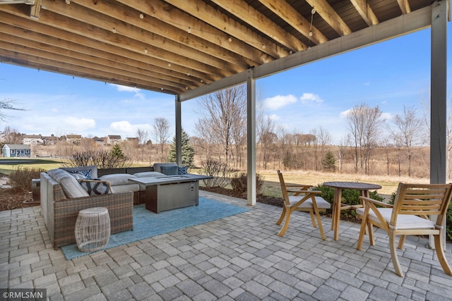 view of patio / terrace featuring an outdoor hangout area